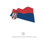 Viftar serbiska flagga