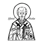 Saint Nicholas portrait vector image