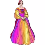 Barevné středověká žena