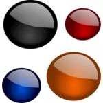 Gambar vektor set empat bola warna