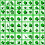 緑の色の図形パターン