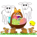 Vector clip art of Easter symbols