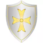 Classic medieval shield vector drawing