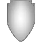 Vector tekening van lege zilveren shield