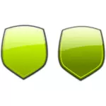 Green shields vector illustration
