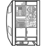 Vectorafbeeldingen van shuttle apparatuur pictogram