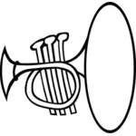 Vector image of a simple trumpet