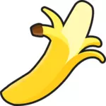 Jednoduché oloupaný banán vektorové kreslení