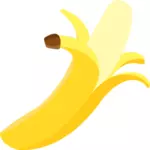 Vector de la imagen de inclinado plátano pelado