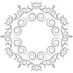 Swirling lines frame illustration