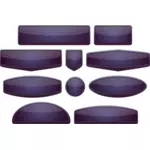 Wektor clipart fioletowy odcień dwóch kształtów geometrycznych