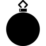Tree bauble silhouette image