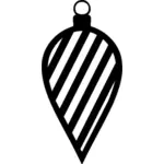 Black and white decorative bauble
