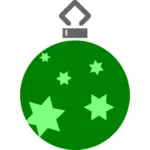 Zelené hvězdy na vánoční kouli