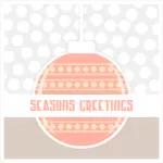 क्रिसमस आभूषण ग्रीटिंग कार्ड वेक्टर छवि
