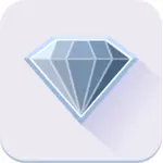 Enda blå diamant ikon vektorbild