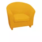 أريكة صفراء واحدة