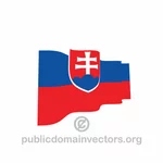 Slovakian aaltoileva vektorilippu