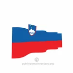 Slovenian aaltoileva vektorilippu