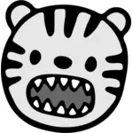 Tygrysa twarz kreskówka