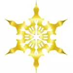 Vector illustration of decorated gold snow flake