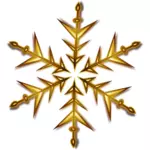Vector illustration of golden snowflake