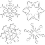 Four snowflakes