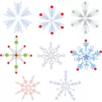 Colorful snowflakes