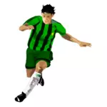 Bir futbol oyuncusu vektör küçük resim