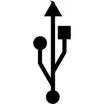 Símbolo internacional para USB vetor clip-art