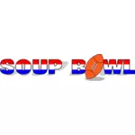 Super Bowl paródia sinal vector a ilustração