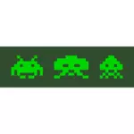 Image vectorielle de Space invaders pixel