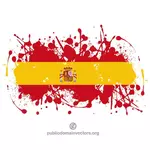 西班牙国旗墨水溅