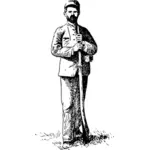 Vectoor image of Spanish frontier soldier