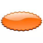 Oval shaped orange star vector image