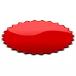 Oval shaped red star vector drawing
