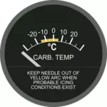 Medidor de gráficos vetoriais de temperatura de ar do carburador