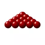 Red snooker balls