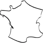 Karta över Frankrike vektorgrafik