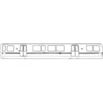 BART Train perfil vetor clip-art