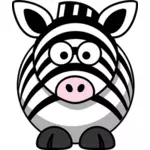 Vector image of cartoon zebra