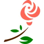 Стилизованное изображение розы