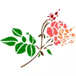 Стилизованные Роуз в цветах
