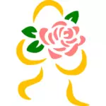 Stylizowane sylwetka Róża
