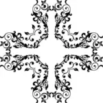 Illustration de croix floral décoratif