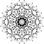 תמונה של דפוס פרחוני סימטרית