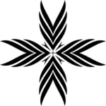 Schwarzes Kreuz stilisiert