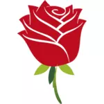 Rosa roja estilizada