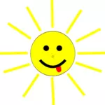 S úsměvem kreslený slunce Vektor Klipart