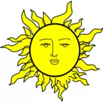 Sun with face